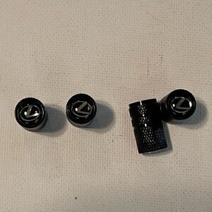 Lexus logo valve Stem caps in Black set of 4. NWT